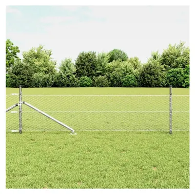 Produktbild von Zaunpfosten Silber 100 x 0,4 m (25 mm Netz) Stahl Gartenzaun für Hundezaun, Weidezaun, Gartenzaun und Hühnerzaun