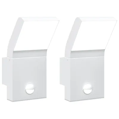Immagine prodotto di Applique con LED e Sensore 2 pz Bianche in Alluminio Pressofuso
