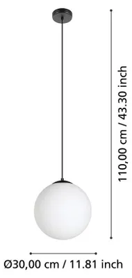 Immagine prodotto di Lampadario Contemporaneo Rondo 3 1 Luce Acciaio Nero
