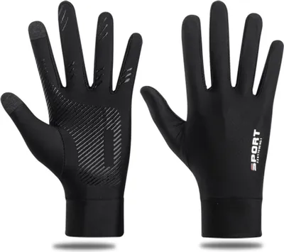 Obrázok produktu pre Letné rukavice s UV ochranou, protišmykové rukavice s dotykovou obrazovkou pre mužov, ženy, priedušné rukavice na jazdu na bicykli, horolezectvo, golf, tréning (čierne, M)