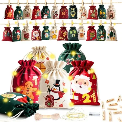 Obrázek produktu pro Adventní kalendář k naplnění - Vánoční kalendář - Kartonové krabičky - K vlastnímu naplnění