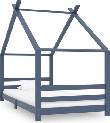 Obrázek produktu pro vidaXL Dětská postel Grey Solid Pine 90x200 cm