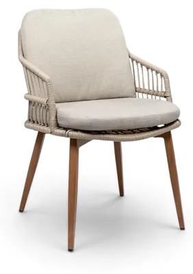 Produktbild von Dining-Gartenstuhl Isabel | Sand/ Holz | Rope | 2er Set