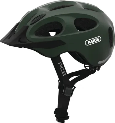 Immagine prodotto di ABUS Youn-I ACE city helmet - con luce posteriore a LED integrata - casco da bici per uso quotidiano - per uomo e donna - verde scuro opaco, taglia S (48-54 cm?)