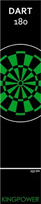 Produktbild von Kingpower Dartteppich mit Abwurflinie, Dart Zubehör mit Motiv, Dartmatte mit Oche, pflegeleichter Teppich rutschfest , Auswahl:Design 23 - 290 x 60 cm