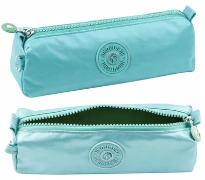 Image de Trousse scolaire organiseur à compartiment unique vert clair 21,5 cm