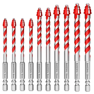 Imagen del producto de Juego de brocas excéntricas para diversos materiales (6-12 mm, 10 unidades)