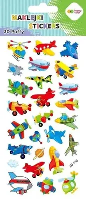 Produktbild von 3D-Aufkleber, aufgeplustert, lustiges Flugzeug, HAPPY COLOR - GDD