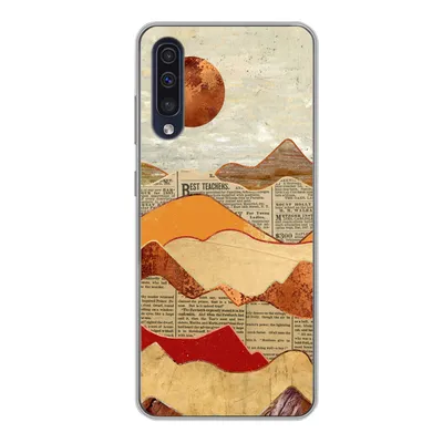 Produktbild von MuchoWow® Handyhülle Schutzhülle Hülle für Samsung Galaxy A50 Vintage - Zeitung - Marmor Silikon Softcase Handy Hülle - Mobiltelefonhülle