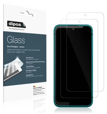 Produktbild von 2x Schutzfolie für Gigaset  GX4 - Anti-Shock 9H Folie dipos Glass Kunststoffglas