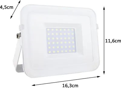 Produktbild von 30 Watt LED Flutlichtstrahler, 2700 Lumen 6500 Kelvin Tageslichtweiß, IP65