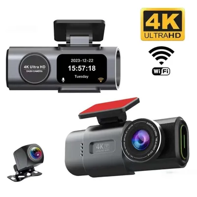 Produktbild von 4K-Dashcam-Autokamera DVR-Nachtsicht-Videorekorder Integriertes WLAN 24-Stunden-Parkmodus