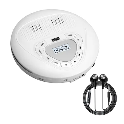 Zdjęcie produktu dla Przenośny odtwarzacz CD z wbudowanymi głośnikami i wejściem AUX – August SE10W