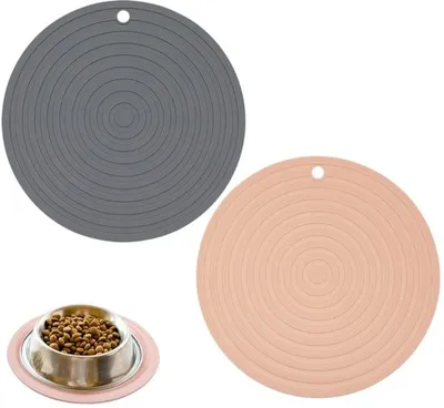 Imagen del producto de Azomor®: Juego de dos alfombrillas de silicona antideslizantes para gatos y perros pequeños