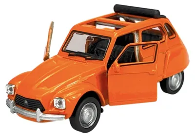 Obrázek produktu pro Welly, model auta Citroen Dyane, oranžová barva, bez střechy, měřítko 1:34, kovový model, , v krabici, číslo produktu 43859