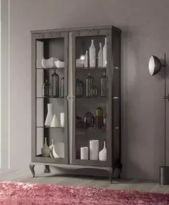 Image de Vitrine Buffet Bois Armoires Meubles Salon Buffet Verre Armoire