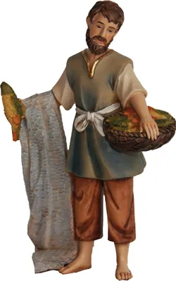 Produktbild von Krippenfiguren Set 11 cm, handbemalt aus Polyresin, Deko für Weihnachten
