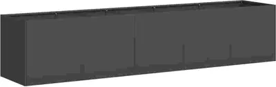 Obrázek produktu pro vidaXL květináč černý 200 x 40 x 40 cm Ocel válcovaná za studena