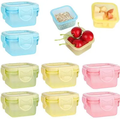 Produktbild von Plastik-Deepfryer-Behälter-Set, 8 kleine Behälter, 60 ml, herstellbare Salatdressingsbehälter
