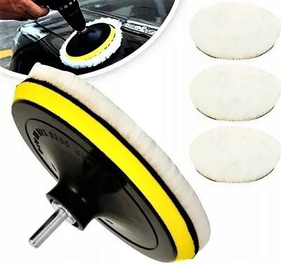 Produktbild von Fellscheiben-Polierpad, Klettpads zum Polieren, Set mit 5 Elementen