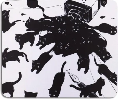 Produktbild von Kleine Katzen-Mauspad 24x20cm Design rutschfest abwaschbar dünn