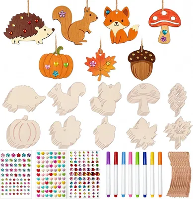 Immagine prodotto di Ghirlanda decorativa in legno a tema autunnale, realizzata con materiali resistenti, versatile e ideale per la decorazione delle pareti