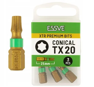 Image de ESSVE XTR Embouts de vissage de haute qualité pour les professionnels Embouts Torx TX20 25 mm