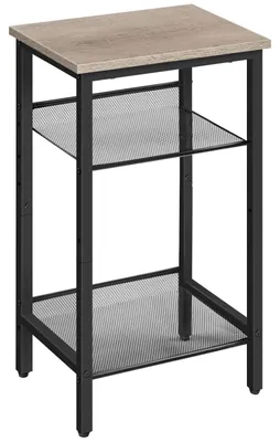 Beistelltisch 38x28x74 cm, 2 verstellbare Gitterböden, Industrie-Design