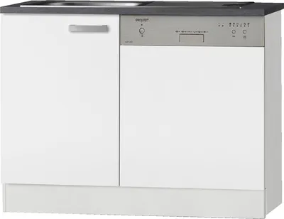 Produktbild von Optifit Spülenschrank inkl Spüle Oslo214 BxTxH 110 x 60 x 84,8 cm weiß matt zerlegt Anschlag reversibel