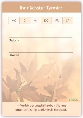 Produktbild von Premium Terminblock Set Herbstlaub (12 Stück) - Hochwertige Terminblöcke im neutralem Design für Ihre Kundentermine mit je 50 Terminblättern pro Block (TBL-510)