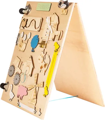 Produktbild von Holzbauernhof zweiseitige Tafel Manipulationstafel Naturbauernhof