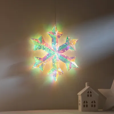 Produktbild von Hängende LED Schneeflocke ca. 27 x 5 x 31 cm
