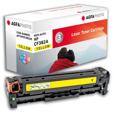 Produktbild von AgfaPhoto Kompatible Tonerkartusche, Gelb, Ersatz für HP CF382A, 312A, 2700 Seiten, 2700 Seiten, Gelb, 1 Stück(e)