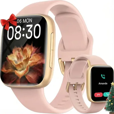 Produktbild von Smartwatch Rauschunterdrückung Telefonfunktion, Herzfrequenzmonitor, Schlafanalyse,Zyklus-Tracker 110+ Sportmodi,1.85"AMOLED, iOS/Android,10 Tage Akku