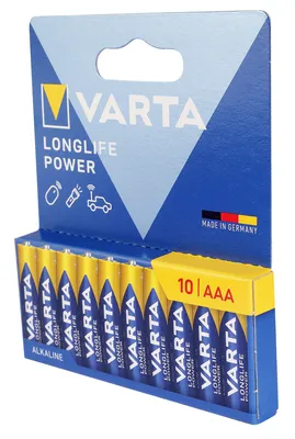 Produktbild von Varta 04903 121 761, Einwegbatterie, AAA, Alkali, 1,5 V, 10 Stück(e), 106,6 mm