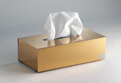 Produktbild von Tissuebox / Kosmetiktuchbox Edelstahl goldfarben