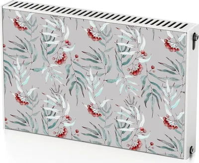 Produktbild von Fruchtblätter – Magnetische Heizkörperabdeckung – 90x60 cm – Magnet Heizkörperabdeckung – 3D Würfel – Heizkörperverkleidung – Magnetische Wandverkleidung – Wetterfest