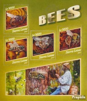 Produktbild von Briefmarken Sierra Leone 2017 Mi 8860-8863 Kleinbogen (kompl. Ausg.) postfrisch Bienen