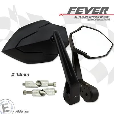 Produktbild von Lenkerendenspiegel FEVER schwarz M6 / ID14