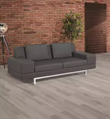 Produktbild von Graues Sofa Moderner Dreisitzer Arbeitszimmer Polstercouch Textilmöbel