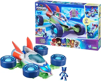 A toy vehicle and its packaging are displayed.