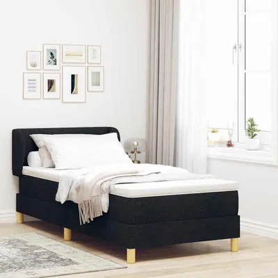 Produktbild von Maison Exclusive - Boxspringbett mit Kopfteil Schwarz 90 x 200 cm Stoff
