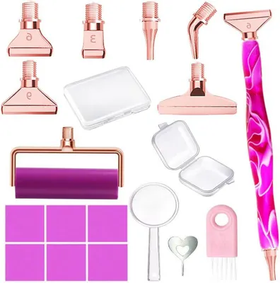 Immagine prodotto di Set di penne per il diamond painting - Kit di penne Boor - Pittura creativa - 19 pezzi, inclusi accessori