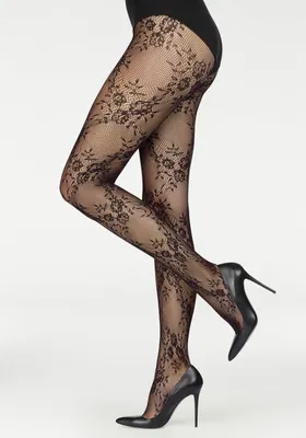 Produktbild von VIVANCE Netzstrumpfhose gemustert Damen Strumpfhose feines weiches Material schwarz Größe 36/38