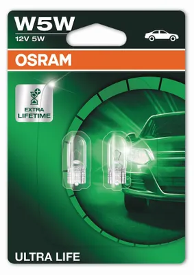 2x Original Osram ULTRA LIFE T10 W5W 12V 5W Lampen Birnen – Produktansicht