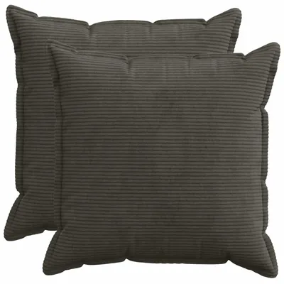 Imagen del producto de vidaXL Fundas de cojín, 2 unidades, modelo HOUTEN, color antracita, 60 x 60 cm, material: cordura