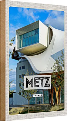 Produktbild von Holzschild Reise 20x30cm Retro Metz France Frankreich Tourismus