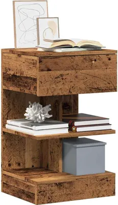 Produktbild von Möbel Nachttische 2 Stk. Altholz-Optik 40x35x65 cm Holzwerkstoff - Nachttische & -schränke 856749