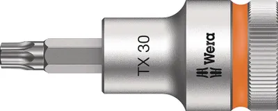 Obrázek produktu pro Wera 05003833001, Socket, 1/2", 1 hlava/hlavy, T30, Chrom Vanadová ocel, Chrom