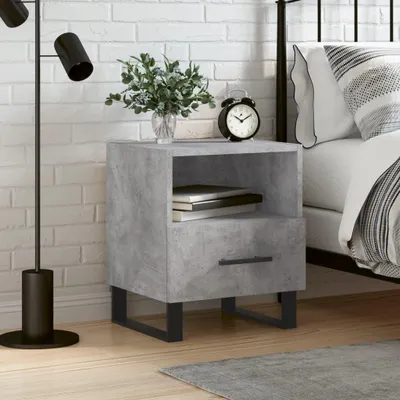Zdjęcie produktu dla vidaXL Stolik nocny betonowy szary 40x35x47,5 cm materiał drewnopochodny